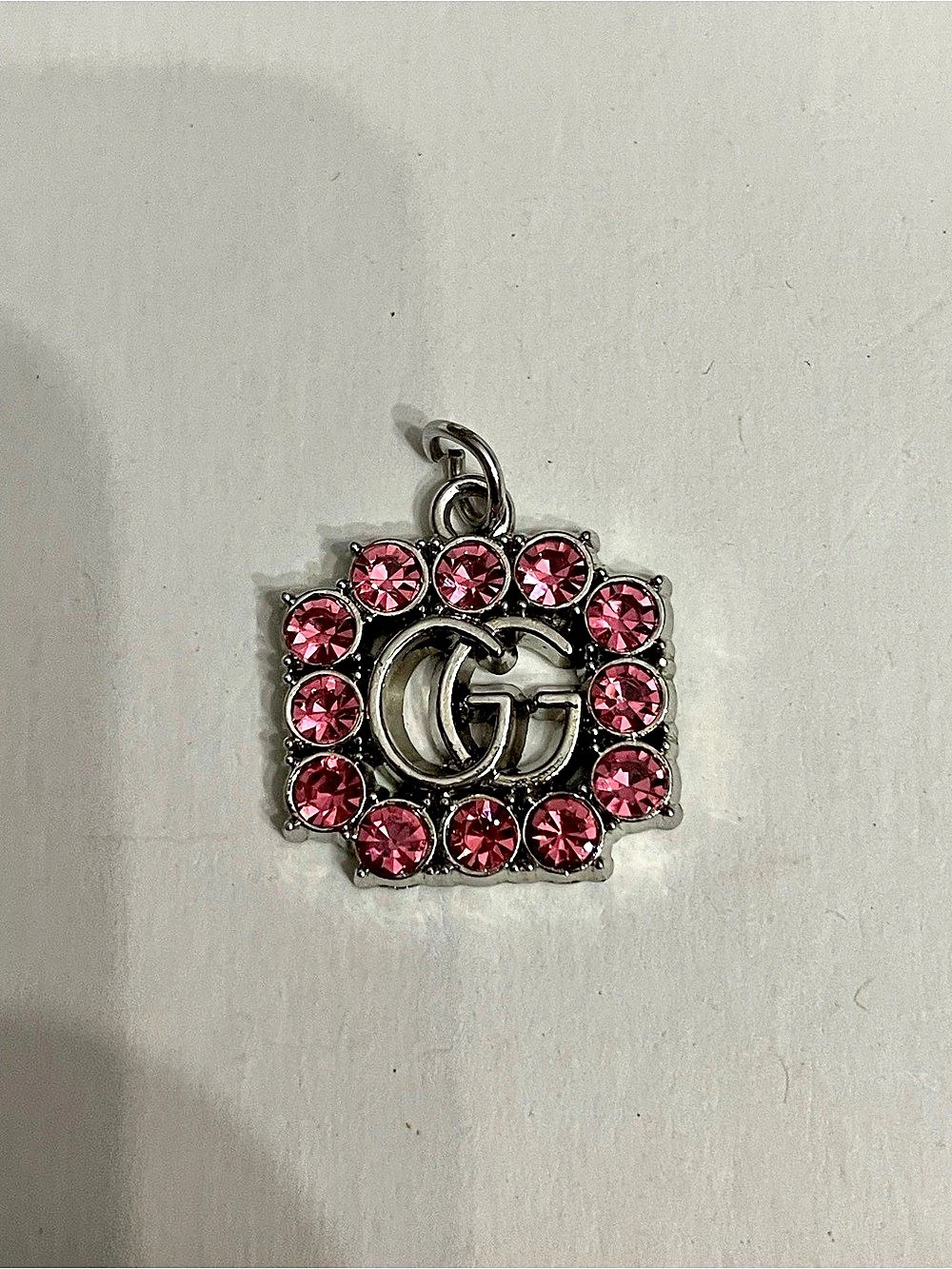 Gucci Pink Crystal GG Pendant necklace